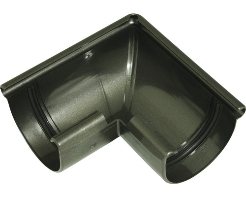 Angle extérieur plastique semi-circulaire 90 degrés anthracite métallique DN 75 mm