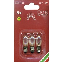 Cinq ampoules 55V 3W en blister