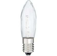 Lampe bougie en verre clair avec culot E14