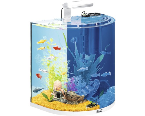 Aquarium Tetra ExplorerLine 30 l mit LED-Beleuchtung, Futter, Filter ohne Unterschrank weiss