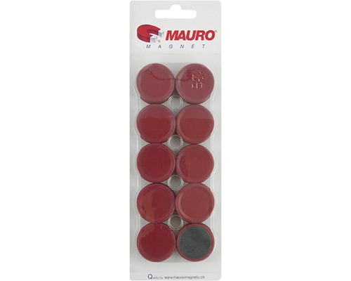 Punaise magnétique Ø 30 mm rouge 20 pièces