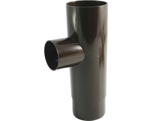 Marley Rohrabzweig Kunststoff rund 87° schokoladenbraun RAL 8017 NW 75/53 mm Regenrohr-Abzweigstück aus Kunststoff