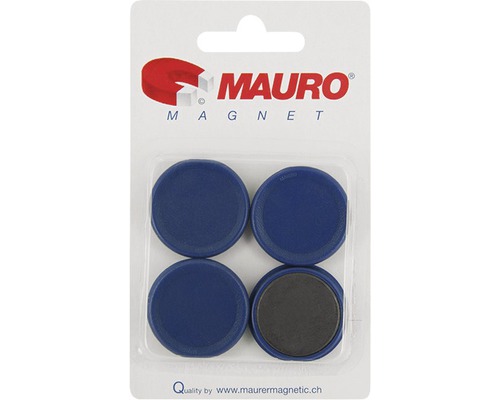 Punaise magnétique Ø 30 mm bleue 4 pièces