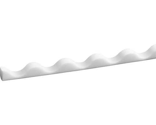Baguette d'étanchéité profilée Gutta sinusoïdale 76/18 blanc longueur 760 mm paquet = 10 pces