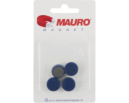 Punaise magnétique Ø 16 mm bleue 4 pièces