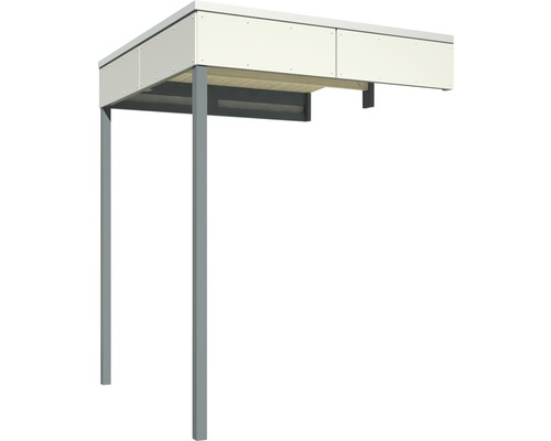 Seitliche Überdachung SKAN HOLZ CrossCube 2 Perth und Melbourne 168x169 cm natur Carport mit Pfosten und Dach
