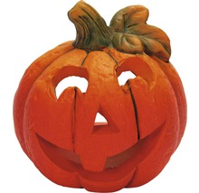 Décoration citrouille d''Halloween avec visage sculpté