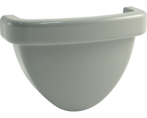 Marley Duplex Rinnenendstück Kunststoff halbrund fenstergrau RAL 7040 NW 80 mm Graue Waschtischkonsole