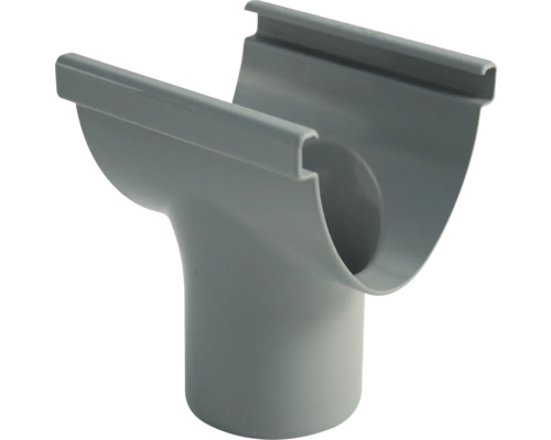 Marley Duplex Rinnenstutzen Kunststoff rund fenstergrau RAL 7040 NW 80/53 mm Graue Dachrinnenendkappe