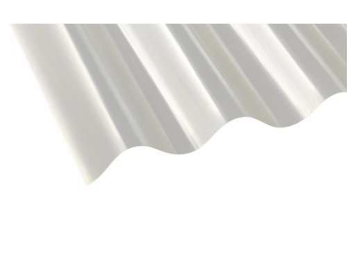 Plaque ondulée en polyester 177/51 naturel 1250x920x0.7 mm