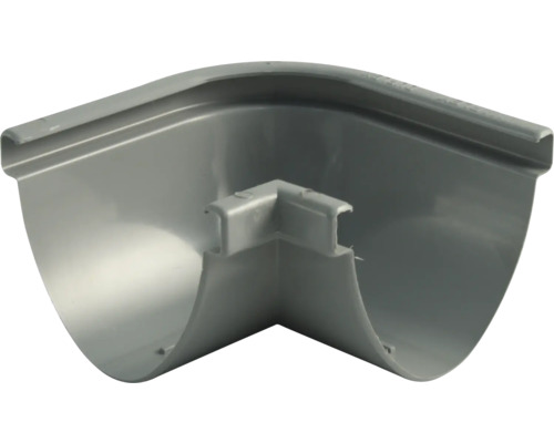 Angle extérieur plastique Marley Duplex 90° gris fenêtre RAL 7040 DN 80 mm Angle de gouttière pour relier deux gouttières de toit