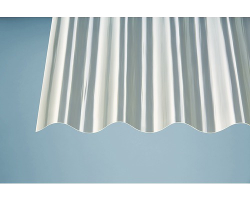 Panneau ondulé transparent pour couverture de toit ou bardage mural