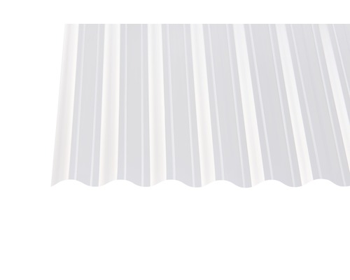 Plaque ondulée PVC Sinus 76/18 transparente 2500x900x1,1 mm