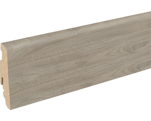 Plinthe FU60L chêne gris polaire 19x58x2400 mm Plinthe avec structure en bois