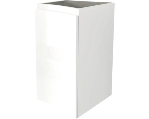 Meuble bas Vague hauteur 55 largeur 34 profondeur 40 cm blanc brillant