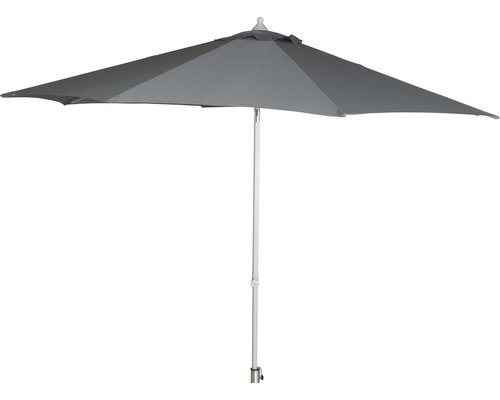 Parasol à manche central Push Siena Garden Ø 300 cm gris