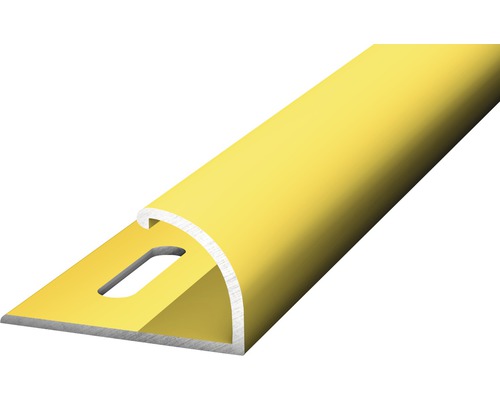 Prinz Abschlussprofil Alu gold gelocht 25 x 1000 mm Fliesenprofil aus Metall mit Aussparung