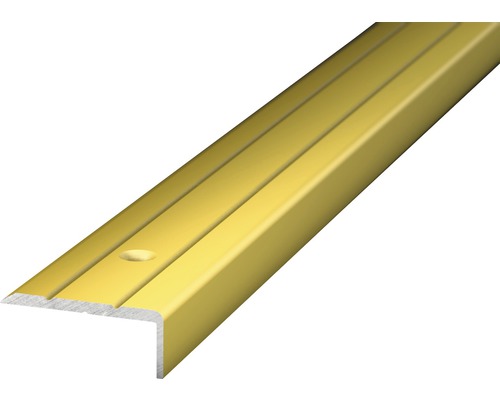 Profilé angulaire en aluminium doré perforé 24.5x10x1000 mm