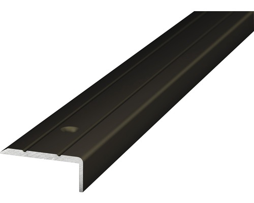 Profilé d'angle Prinz alu bronze perforé 24,5 x 10 x 1000 mm Profil de bordure d''escalier en métal