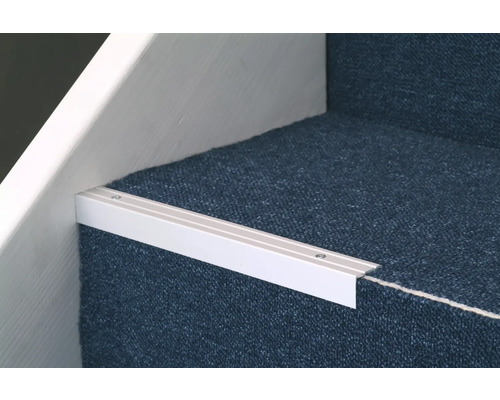 Nahaufnahme einer Treppenstufe mit Treppenkantenprofil