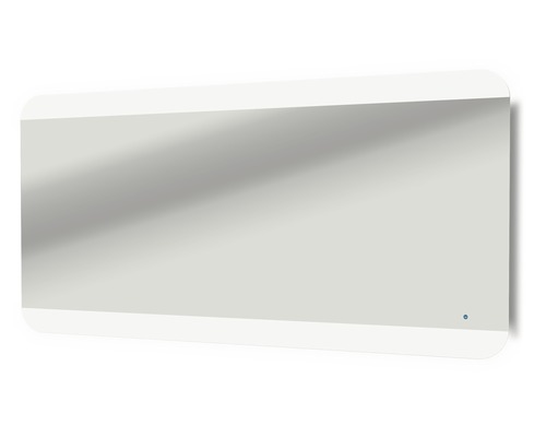 Miroir éclairé à LED avec fonction marche/arrêt tactile 136x70 IP44 (protection contre les corps étrangers et les projections d'eau)