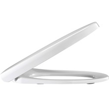 Abattant de WC en plastique avec couvercle ouvert