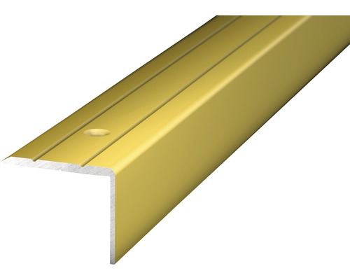 Profilé angulaire en aluminium doré perforé 24.5x20x1000 mm