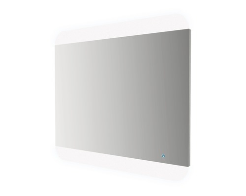 Miroir éclairé à LED avec fonction marche/arrêt tactile 80x70 IP44 (protection contre les corps étrangers et les projections d'eau)