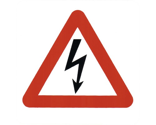 Hinweisschild Elektrizität-Gefahr 75x75 mm