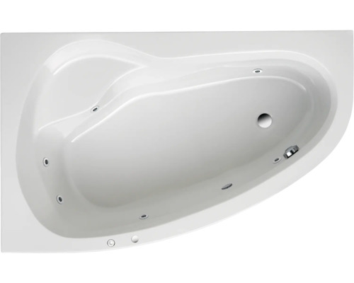 Einbau Whirlpool Raumsparbadewanne OTTOFOND Poel 110 x 175 cm weiss glänzend 56350