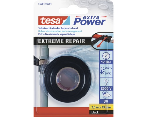 tesa® Extreme Repair schwarz 19 mm x 2.5 m