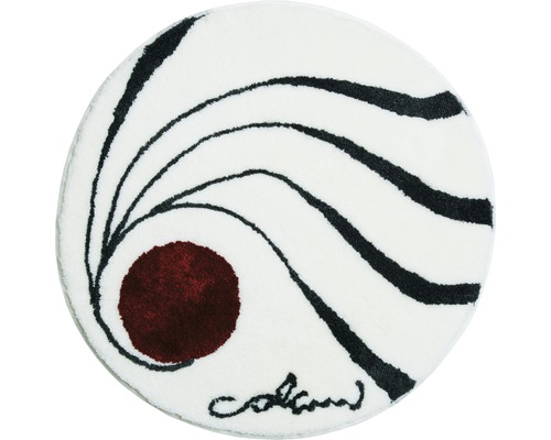 Tapis de bain Colani 18 ronde blanc 80 cm
