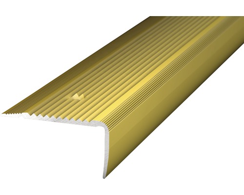 Treppenkantenprofil Alu gold gelocht 45x23x2700 mm
