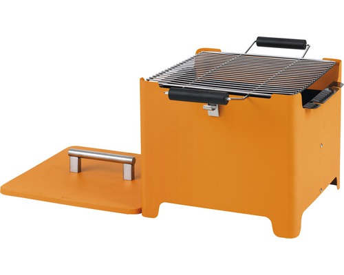 Holzkohlegrill Chill & Grill Cube orange