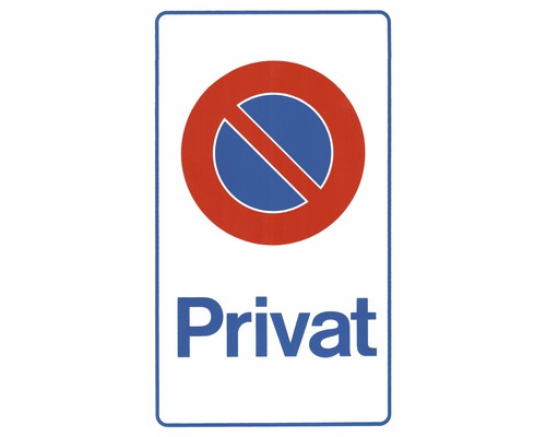 Plaque d'avertissement Stationnement interdit Prive 330x190 mm