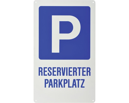 Hinweisschild Reservierter Parkplatz 500x300x3 mm