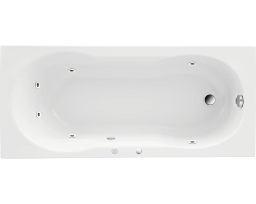 Einbau Whirlpool Körperformbadewanne Rechteckbadewanne OTTOFOND Banea 70 x 160 cm weiss glänzend 56440