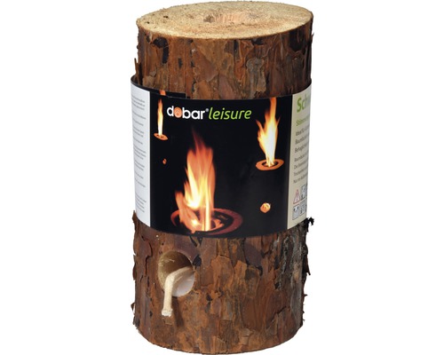 Schwedenfeuer aus Holz mit Docht