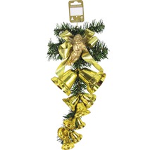 Weihnachtsdeko mit Engel, Glocken und Schleife