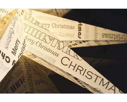 Dekostern mit der Aufschrift Frohe Weihnachten