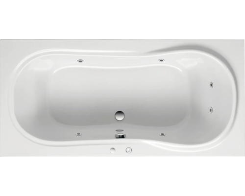 Einbau Whirlpool Rechteckbadewanne Körperformbadewanne OTTOFOND Tivoli 90 x 190 cm weiss glänzend 56470