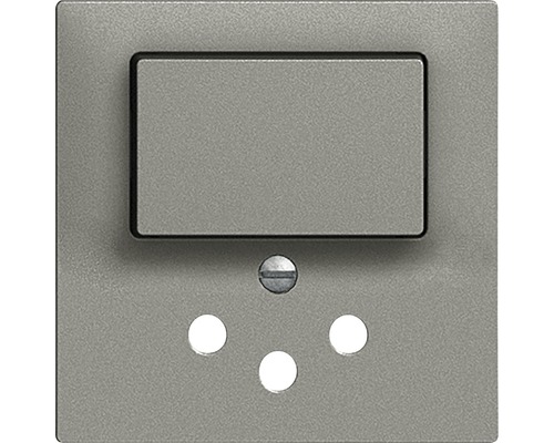 Kit de recouvrement Edizio Due pour combinaison d'interrupteur marche/arrêt SCH0/T12 gris foncé non lumineux