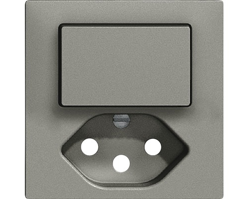 Kit de recouvrement Edizio Due pour combinaison d'interrupteur marche/arrêt SCH0/T13 gris foncé non lumineux