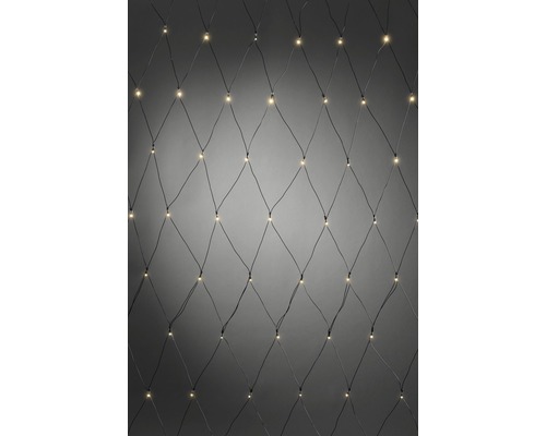 Filet lumineux Konstsmide avec une minuterie de 6-9h Batterie Micro LED 40, blanc chaud Guirlande lumineuse en filet avec petites ampoules