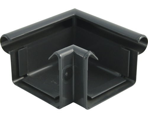 Marley Aussenecke Kunststoff eckig 90 Grad anthrazitgrau RAL 7016 NW 70 mm Regenrinnenwinkel aus Kunststoff