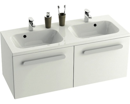 Meuble sous-vasque RAVAK SD Chrome lxhxp 120x47x49 cm blanc haute brillance