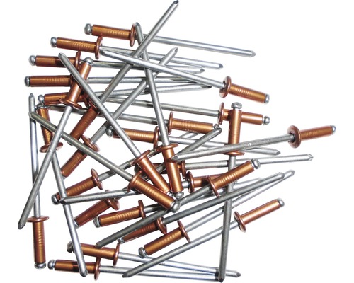 Nieten aus Metall, Detailansicht