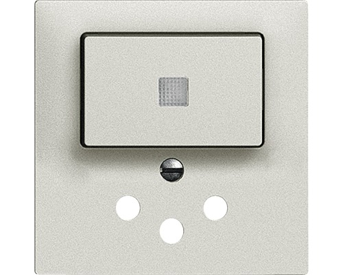Kit de recouvrement Edizio Due pour combinaison d'interrupteur marche/arrêt SCH0/T12 gris clair éclairé