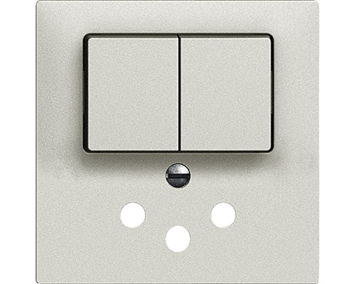 Kit de recouvrement Edizio Due pour combinaison d'interrupteur double SCH1/T12 gris clair