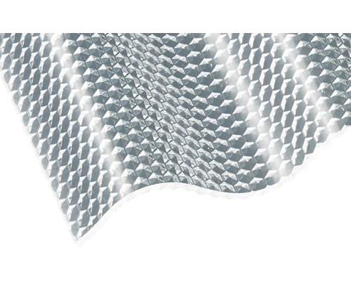 Gutta Acryl Wellplatte Sinus 76/18 Wabenstruktur glasklar schlagzäh 2050 x 1045 x 3 mm
